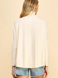 Turtle Neck Pullover Sweater - Cream