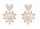 Dotted Heart Dangle Earring