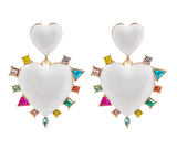 Colorful Dot Heart Earring