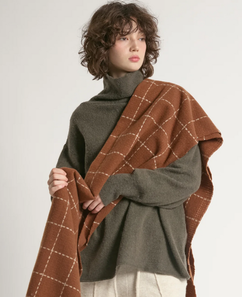 Windowpane Blanket Scarf
