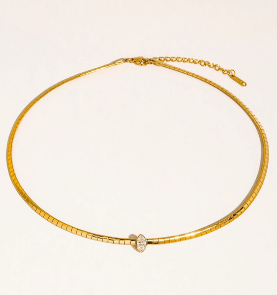 Wynter Marquise Box Chain Choker | 18K Gold Non-Tarnish