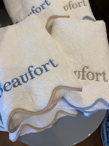Matouk Cairo "Beaufort" Monogrammed Hand Towel Collection