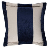 Navy Stripe Chenille Pillow
