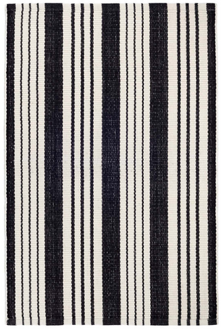 Dash and Albert :: Birmingham Black Indoor/Outdoor Rug