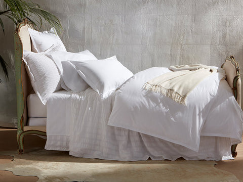 Matouk Ceylon Satin Stitch Sham and Pillowcase Collection