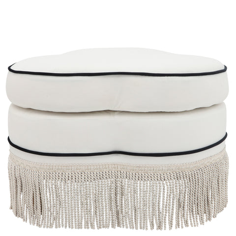 Club Ottoman with Fringes