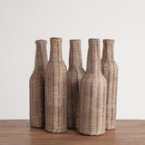 Sabrina Wicker Wrapped Glass Bottles